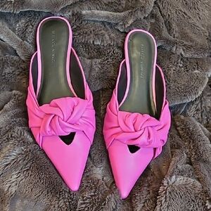 Rebecca Minkoff Fuchsia Knotted Mules